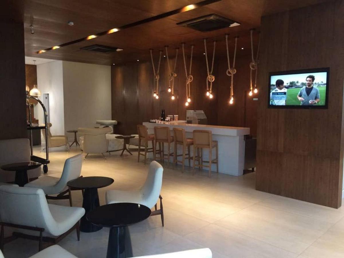 Estanconfor Santos Com Vista Mar Ac Garagem Sacada Fechada Lägenhet Exteriör bild