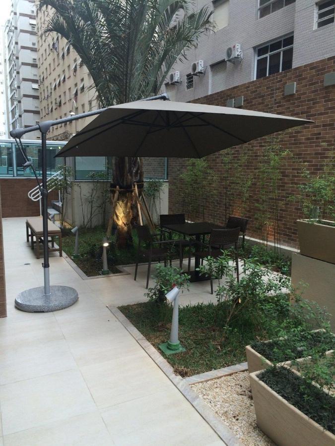 Estanconfor Santos Com Vista Mar Ac Garagem Sacada Fechada Lägenhet Exteriör bild